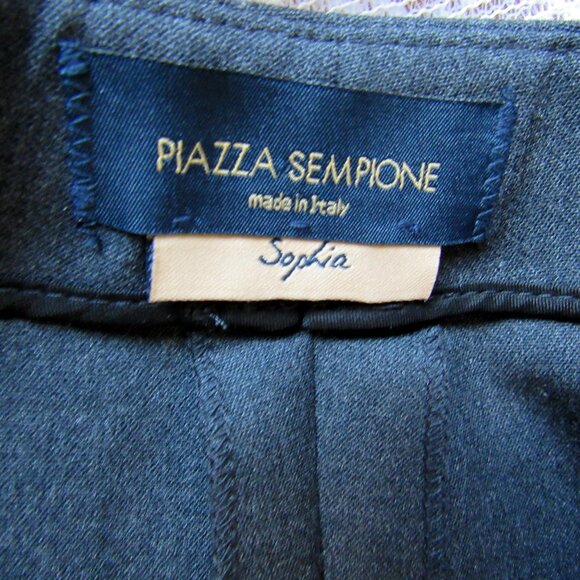 Piazza Sempione Grey Wool(93%) Sophia Pants IT 40 US 4,made in Italy - Picture 8 of 10